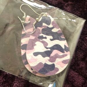 Camouflage Teardrop Earrings